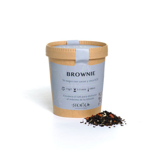 BROWNIE - Té Negro con cacao y coco ECO - 100g